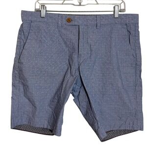 Ted Baker London Mens Blue Micro Dot Chino Shorts Size 34